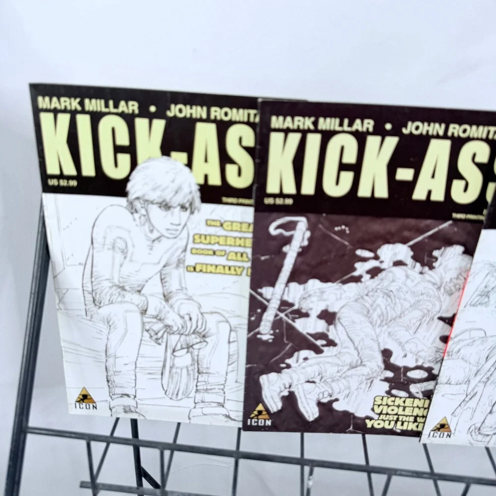 Kick-Ass 1-3 3rd prints 4-8 lot Mark Millar John Romita Jr Icon Marvel Variant